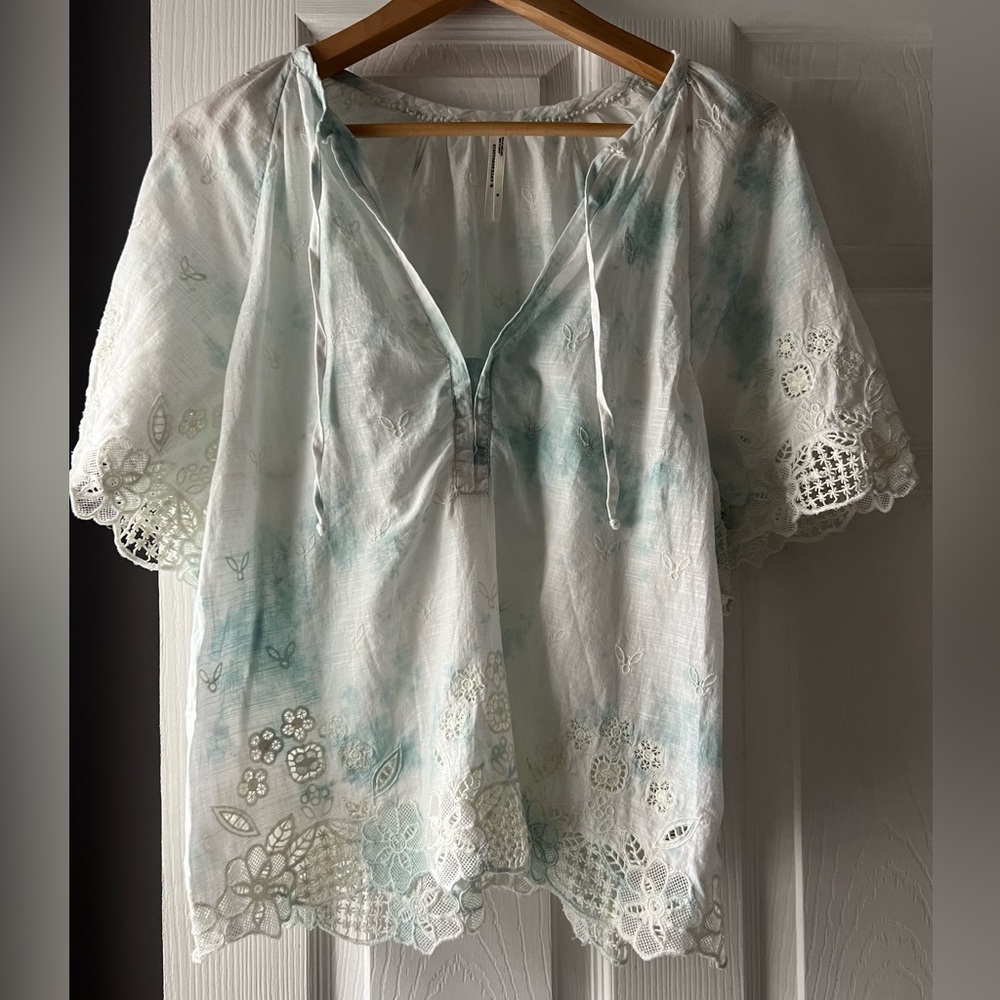 Embroidered top by Anthropologie